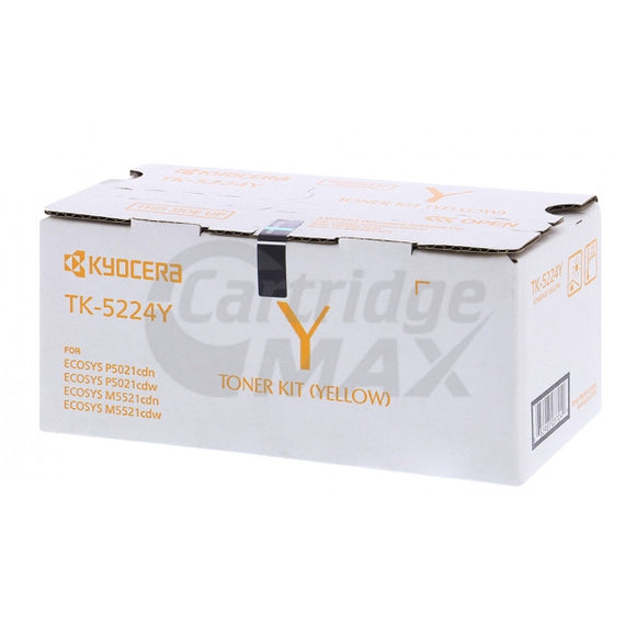 Original Kyocera TK-5224Y Yellow Toner Cartridge Ecosys M5521, P5021