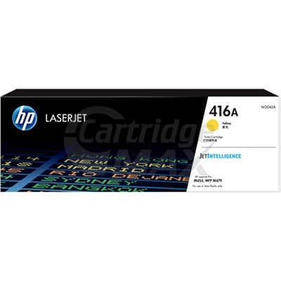 HP 416A W2042A Original Yellow Toner Cartridge - 2,100 pages **Box damaged, Never been used**