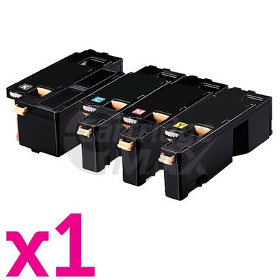 4 Pack Generic Fuji Xerox Docuprint CM115 CP115 CP116 CM225 CP225 High Yield Toner Cartridges (CT202264-CT202267) - [1BK,1C,1M,1Y]