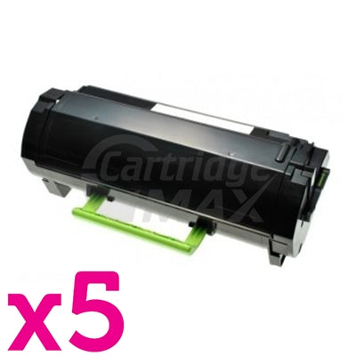 5 x Lexmark 56F6000 Generic MS421 / MS521 / MS622 / MX421 / MX522 / MX622 Black Toner Cartridge