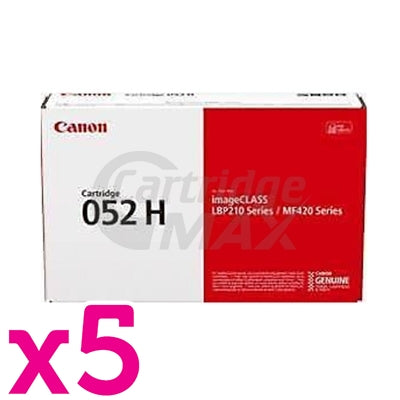 5 x Canon CART-052H High Yield Black Original Toner Cartridge