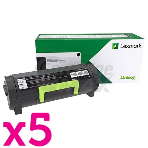 5 x Lexmark B346X00 Original B3442 / MB3442 Extra High Yield Return Program Toner Cartridge