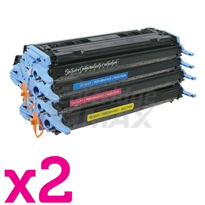 2 sets of 4 Pack HP Q6000A-Q6003A (124A) Generic Toner Cartridges [2BK,2C,2M,2Y]