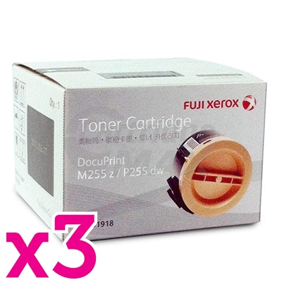 3 x Original Fuji Xerox DocuPrint P255DW, M255Z Toner Cartridge - 2,500 pages [CT201918]