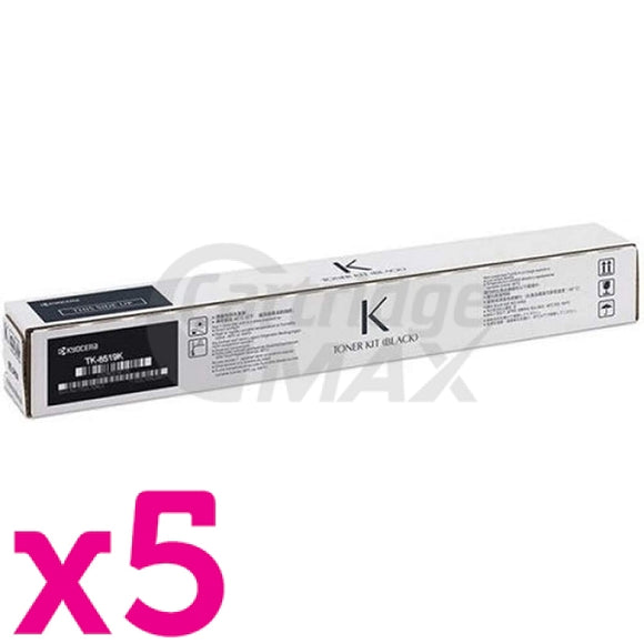 5 x Original Kyocera TK-8519K Black Toner Cartridge