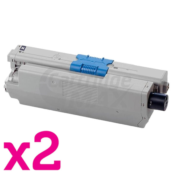 2 x OKI Generic C310DN / C330DN / MC361 / MC362DN / C331DN Black Toner Cartridge - 3,500 pages (44469805)