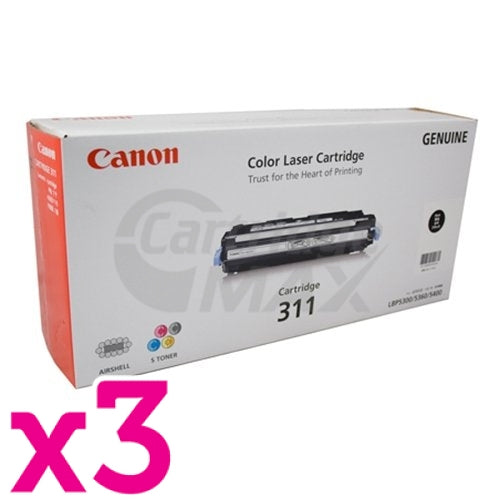 3 x Original Canon LBP 5360 (CART-311BK) Black Toner Cartridge-Approx.