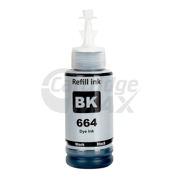 Generic Epson T664 EcoTank Black Ink Bottle