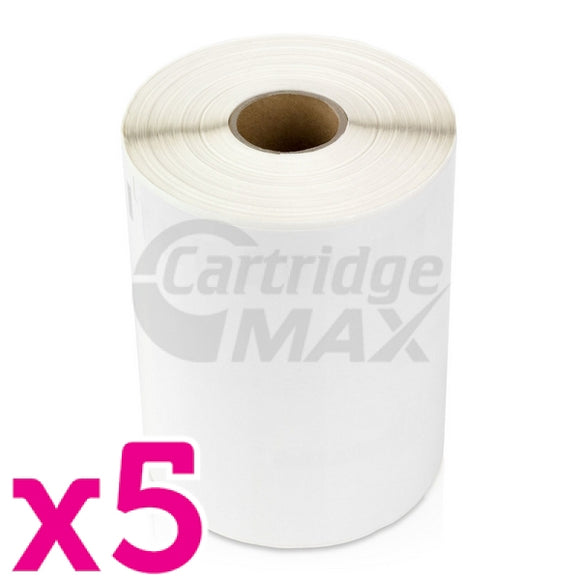 5 x Dymo 1933086 Generic Durable Industrial White Label Roll 104mm x 159mm - 200 labels per roll