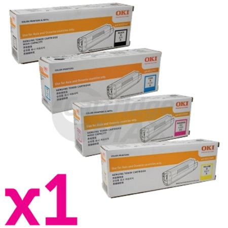 4 Pack OKI C612 Original Toner Combo (46507512-46507509)