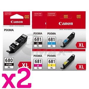 12 Pack Canon PGI-680XL CLI-681XL High Yield Original Inkjet Cartridges Combo [4BK,2PBK,2C,2M,2Y]