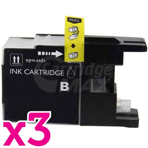 3 x Brother LC40 BK Generic Black Ink Cartridge