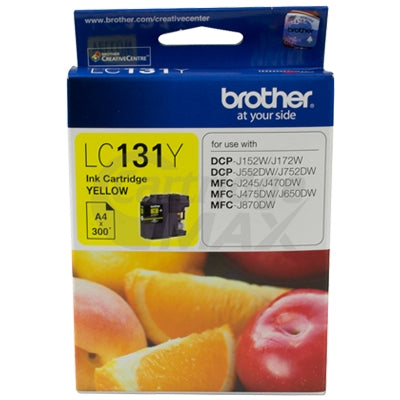 Original Brother LC-131Y Yellow Ink Cartridge - 300 Pages