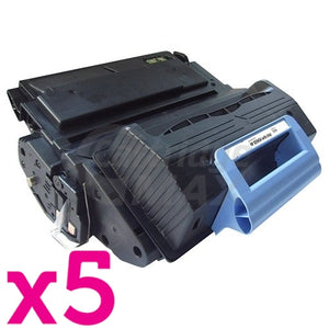 5 x HP Q5945A (45A) Generic Black Toner Cartridge - 18,000 Pages