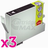 3 x Generic Epson T0631 Black Ink Cartridge (Standard Version of T0621)