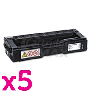 5 x Lanier SPC232DN / SPC242SF / SPC312DN / SPC320DN (406483) Generic Black Toner Cartridge