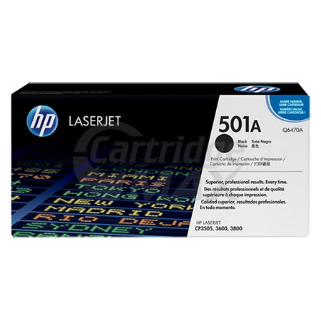 HP Q6470A (501A) Original Black Toner Cartridge - 6,000 Pages