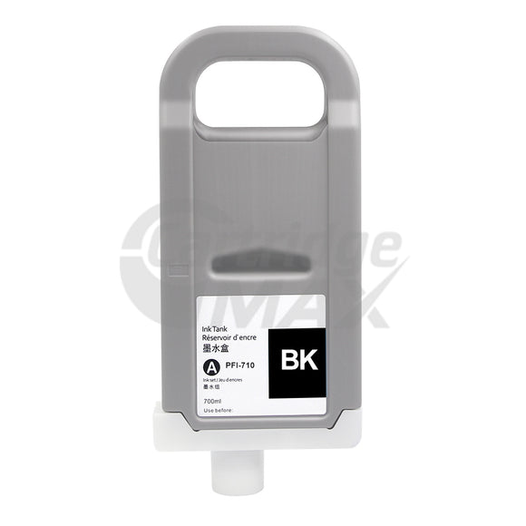 Canon PFI-710BK Black Generic Ink Cartridge - 700ML