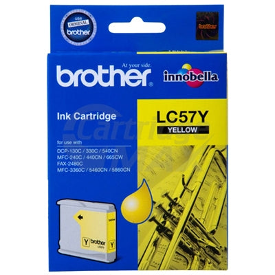 Original Brother LC-57Y Yellow Ink Cartridge