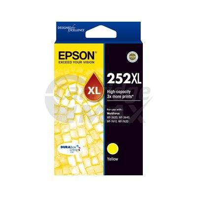 Epson 252XL Original Yellow High Yield Ink Cartridge - 1,100 pages [C13T253492]