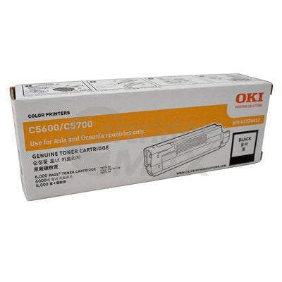 OKI C5600 / 5700 Original Black Toner Cartridge - 6,000 pages (43324412)