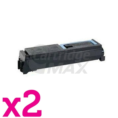 2 x Compatible TK-554K Black Toner Cartridge For Kyocera FS-C5200DN