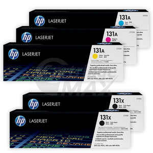 5 Pack HP CF210X-CF213A (131X / 131A) Original Toner Cartridges [2BK,1C,1M,1Y]