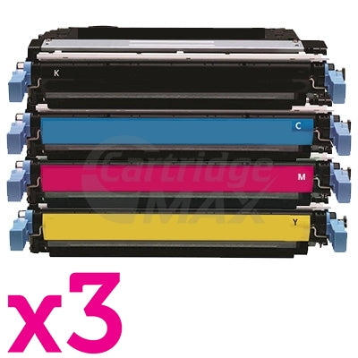 3 sets of 4 Pack HP CB400A-CB403A (642A) Generic Toner Cartridges [3BK,3C,3M,3Y]