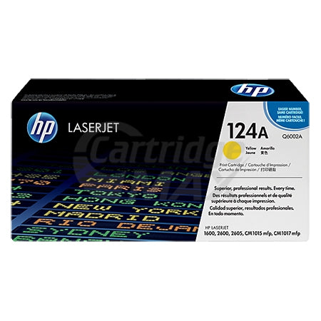 HP Q6002A (124A) Original Yellow Toner Cartridge  - 2,000 Pages