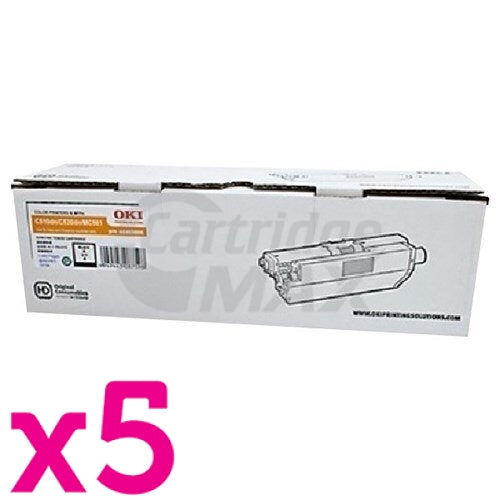 5 x OKI Original MC562,C511,C531 Black Toner Cartridge - 7,000 pages (44973552)