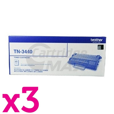 3 x Brother TN-3440 Original Toner High Yield