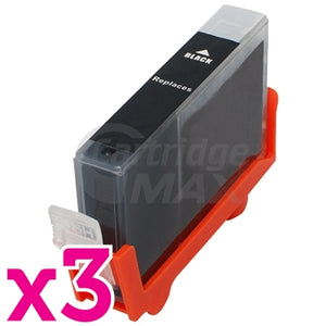 3 x Generic Canon BCI-6BK Black Ink Cartridge