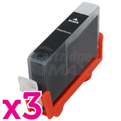 3 x Generic Canon BCI-6BK Black Ink Cartridge