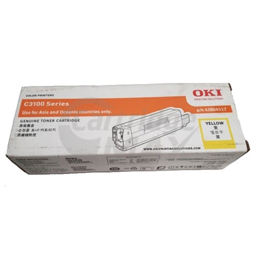 OKI C3100 Original Yellow Toner Cartridge 3,000 pages (42804517)