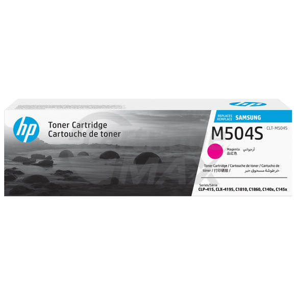 Original Samsung CLP415N CLP415NW CLX4195FW CLX4195FN Magenta Toner Cartridge SU294A - 1,800 pages [CLT-M504S M504S]