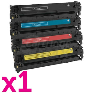 4 Pack HP CE320A-CE323A (128A) Generic Toner Cartridges [1BK,1C,1M,1Y]