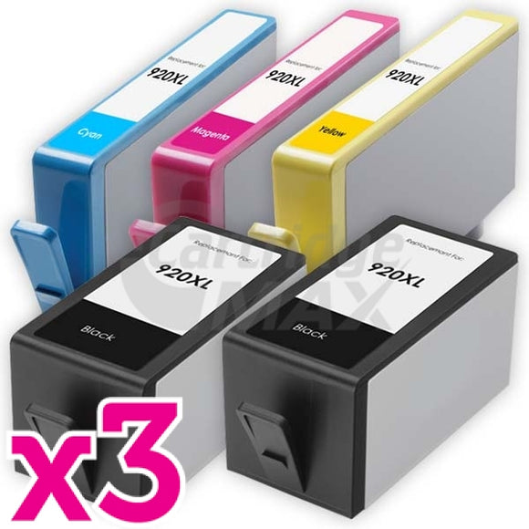 15 Pack HP 920XL Generic High Yield Inkjet Cartridges CD972AA-CD975AA [6BK,3C,3M,3Y]