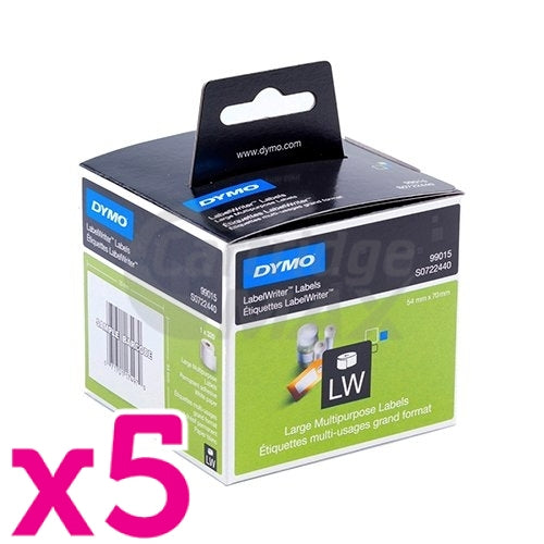 5 x Dymo SD99015 / S0722440 Original Multi Purpose Label Roll 54mm x 70mm - 320 labels per roll