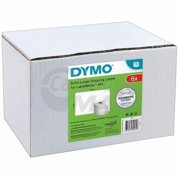 6 Rolls Dymo SD0904980 Original White Label Roll 104mm x 159mm - 220 labels per roll (2128307)