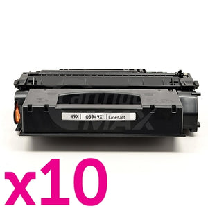 10 x HP Q5949X (49X) Generic Black Toner Cartridge - 6,000 Pages