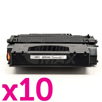 10 x HP Q5949X (49X) Generic Black Toner Cartridge - 6,000 Pages