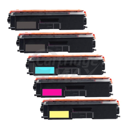 5-Pack Brother TN-443 Generic Toner Combo [2BK,1C,1M,1Y]