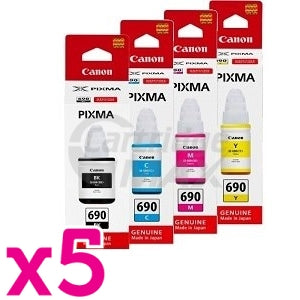 20-Pack Original Canon GI690 Ink Bottles [5BK+5C+5M+5Y]