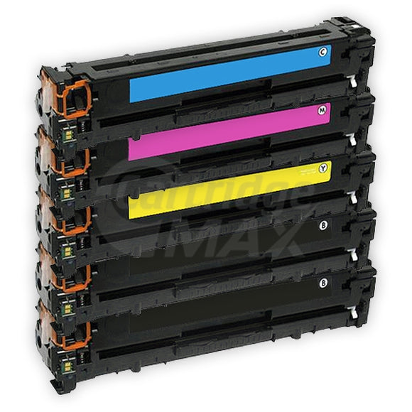 5 Pack HP CE310A-CE313A (126A) Generic Toner Cartridges [2BK,1C,1M,1Y]