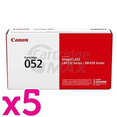 5 x Canon CART-052 Black Original Toner Cartridge