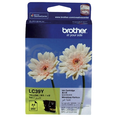 Original Brother LC-39Y Yellow Inkjet Cartridge