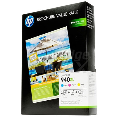 HP 940XL Original [Value Pack] High Yield Inkjet Cartridge CG898AA [C+M+Y+Photo Paper]