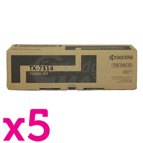 5 x Original Kyocera TK-7314 Toner Cartridge P4140dn - 15,000 Pages