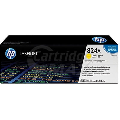 HP CB382A (824A) Original Yellow Toner Cartridge - 21,000 Pages