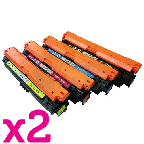 2 sets of 4 Pack HP CE740A-CE743A (307A) Generic Toner Cartridges [2B,2C,2M,2Y]